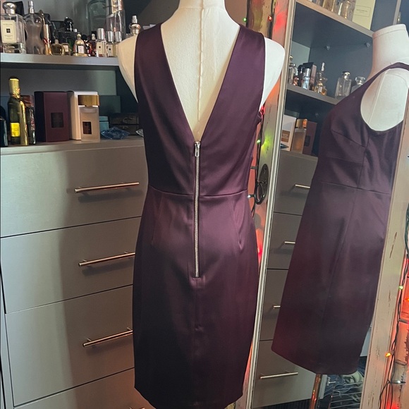 New Look Deep Burgandy Backless Dress - Picture 4 of 7